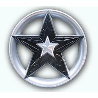Колпаки R14 Звезда Super Silver  STAR  4шт карбон